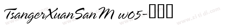 TsangerXuanSanM w05字体转换